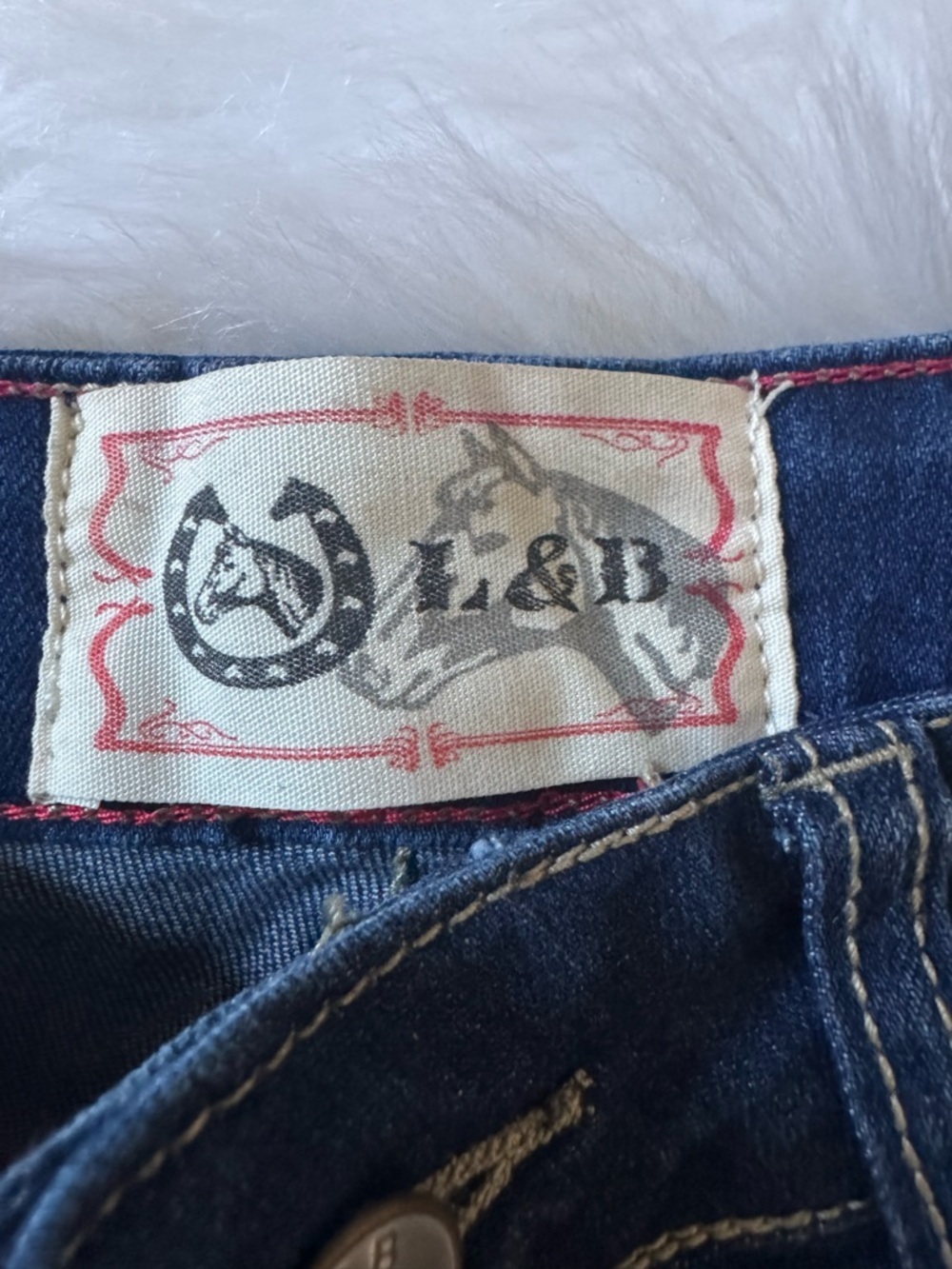 L&B (Lucky & Blessed) Size 6 Denim Leopard Patch Bermuda Shorts - Picture 4 of 10